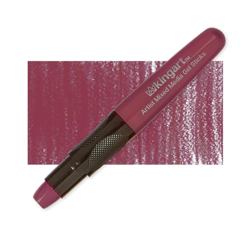 KINGART GS061-1 Gel Stick Single, BURGUNDY Color, Artist Mixed Media Crayons - Non-Toxic, Burgundy