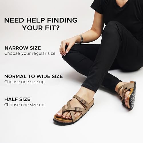 Image of AEROTHOTIC Recovery Slides for Women Cork Footbed Adjustable Straps Sandals