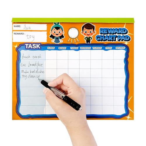 Tabella di Adesivi per Bambini, Magnetico di Adesivi per ricompense, Forniture interattive per la Scuola Domestica per attività di Studio e addestramento al vasino, monitoraggio delle faccende