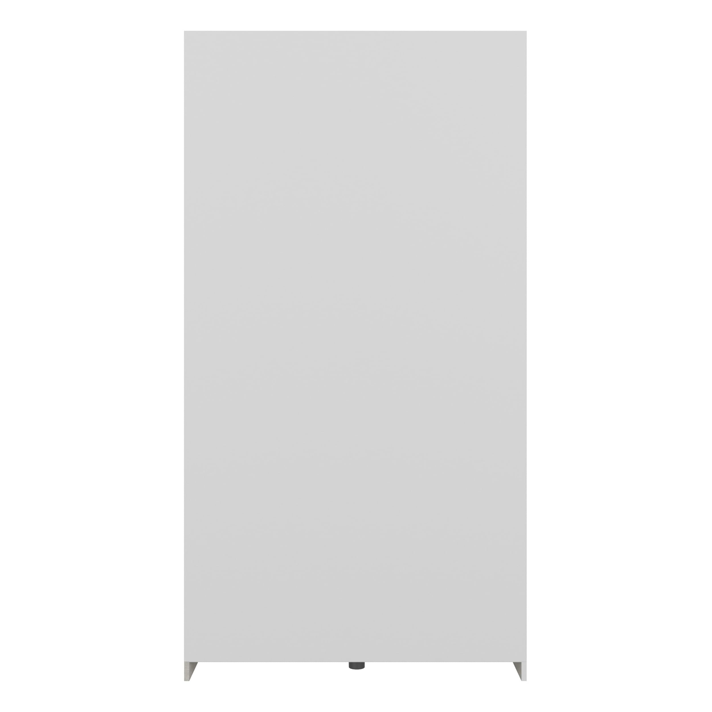 Forte Home Nook Merhzweckschrank 100 40, moderner Schwebetürenschrank mit 2 Türen, schmal, Flur, Holzwerkstoff, Weiß, 100,1 cm breit x 190,5 cm hoch x 39,1 cm tief