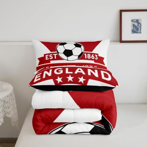 Image of Feelyou Football Soccer Comforter Set Full Size Bedding Set