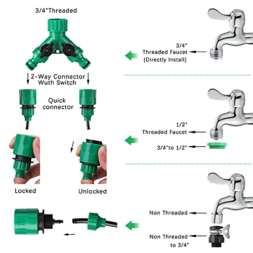 Arxin Drip Irrigation System, 130Ft/40M Drip Irrigation Hose+160Pcs Garden Drip Irrigation System, Diy Automatic Drip Irrigation Kits For Garden, Greenhouse, Lawn, Patio, Flower Bed #TOP5