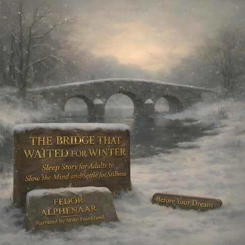 Diseño de la portada del título The Bridge That Waited for Winter