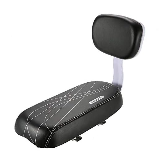 Lixada Asiento Trasero para Bicicleta para Niños. Seguro. Acolchado Suave con Espaldar (Cojín)