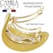 Camila Paris CP3149 French Hair Barrette, Hair Ponytail Holder for Fine Long Hair, Handmade Beige, Strong Hold Grip Hair Clips for Women, No Slip Styling Girls Hair Accessories, Made in France