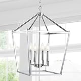 JONATHAN Y JYL7437C Pagoda Lantern Dimmable Adjustable Metal LED Pendant, Classic, Traditional for...