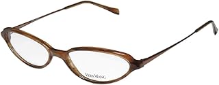 Vera Wang V47 Womens/Ladies Cat Eye Full-rim Stunning Made In Italy Eyeglasses/Eyeglass Frame (50-15-130, Brown)