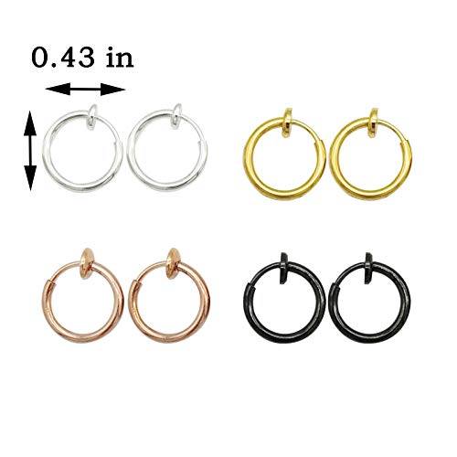 Aretes Clip On LAXPICOL 4 piezas varios colores miniatura 2
