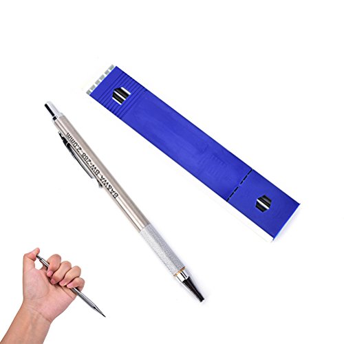 Haishell 2 Pcs 2.0 Mm Lead Holder Metal Mechanical Pencil Automatic Mechanical Drafting Pencil With 2 Boxes Of 24 Leads #TOP5