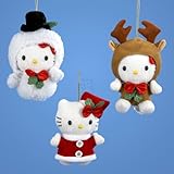 Hello Kitty Plush Holiday Ornament - Santa