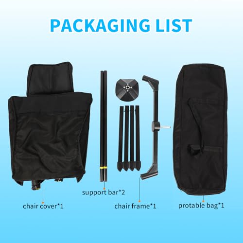 FAHKNS Hammock Camping Chair - 360° Swivel Design with Adjustable Backrest, Lightweight and Foldable for Office, Picnics, Hiking & More - Image 7