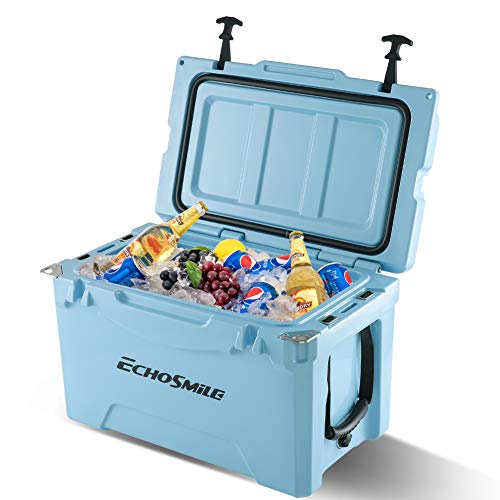Echosmile 25/30/35/40/75 Quart Rotomolded Cooler, 5 Days Protale Ice Cooler, Ice Chest Suit For Bbq, Camping, Pincnic, And Other Outdoor Activities (35Qt Blue1) #TOP7
