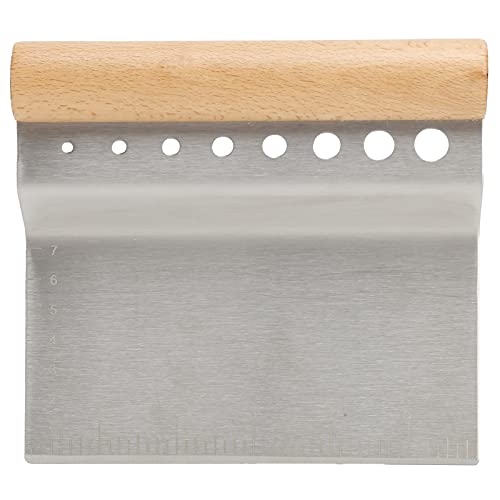 Alvinlite Coltello da pasticceria Alvinlite, raschietto da tavolo multifunzionale per pasticceria, coltello da pizza, accessori da forno con funzione di misurazione