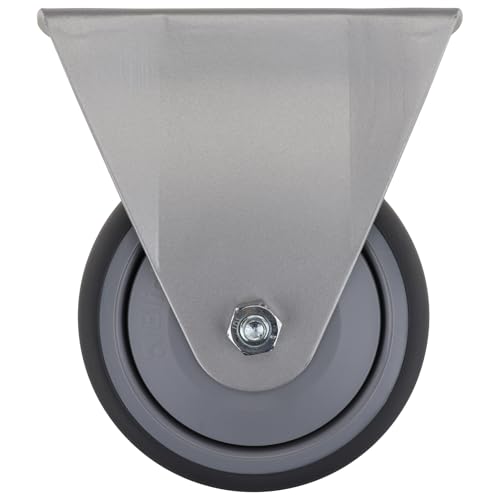 Roulette fixe D100 corps roue PA gris I/B à visser à trou dorsal