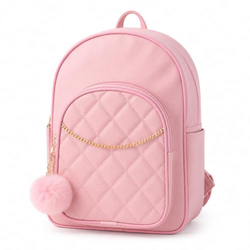 Mochila Feminina Impermeável para Notebook 33 x 30 x 14 cm (Rosa Bebê)