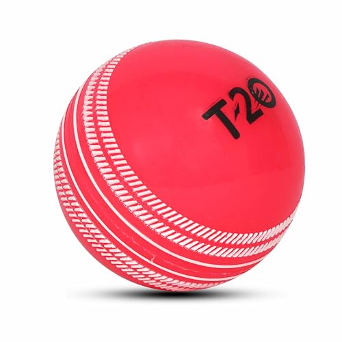 Image of RUBX PVC T-20 Plus Practice Cricket Wind Balls 110g - Pack of 3, (Pink) for Indoor & Outdoor, Street & Beach Cricket