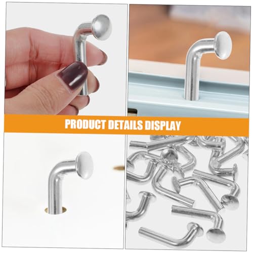 HIAKDOFT 50 Stück J-bolzen Sicherheitsstifte 8mm Flachkopf Stahl Schwerlast Palettenregal Fallbolzen Palettenregal Sicherheitsclip Für Lagerregale