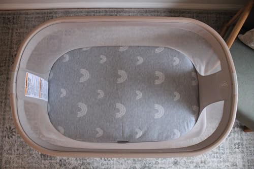 Image of Baby Bassinet Mattress Topper, Waterproof Replacement Pad with Removable & Washable Mattress Covers (for Maxi-COSI Lora)