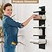 Fun Memories 5 Tier Wall Shelf Unit, Black Floating Shelves for Storage - Vertical Column Tower Design, Lack Wall Shelf Space Saving Organizer for Bedroom, Living Room, Home Decor， 2Pack