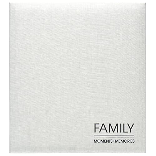 Malden International Designs 5 Up 4x6 Family Moments + Memories Light Gray Fabric Post bound Photo Album Hard Cover