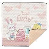 Happy Easter - Tapete acolchado suave para gimnasio y actividades para el suelo, cómodo tapete acolchado para bebé, 50 x 50 pulgadas
