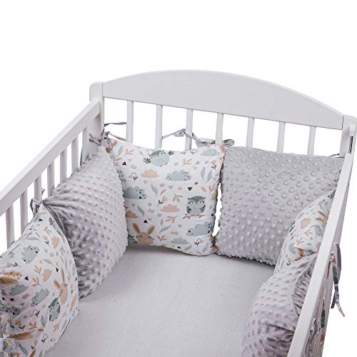 protector cuna chichonera 6 almohadas - parachoques bebe chichoneras 30 x 30 cm