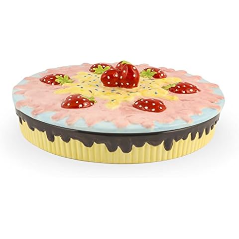 HOME Tarro de cerámica decoración con Tapa 24 cm para Comida Cover
