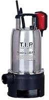 T.I.P. 30121 Schmutzwasser Tauchpumpe Edelstahl Maxima 180 PX, bis 10.500 l/h Fördermenge Silber