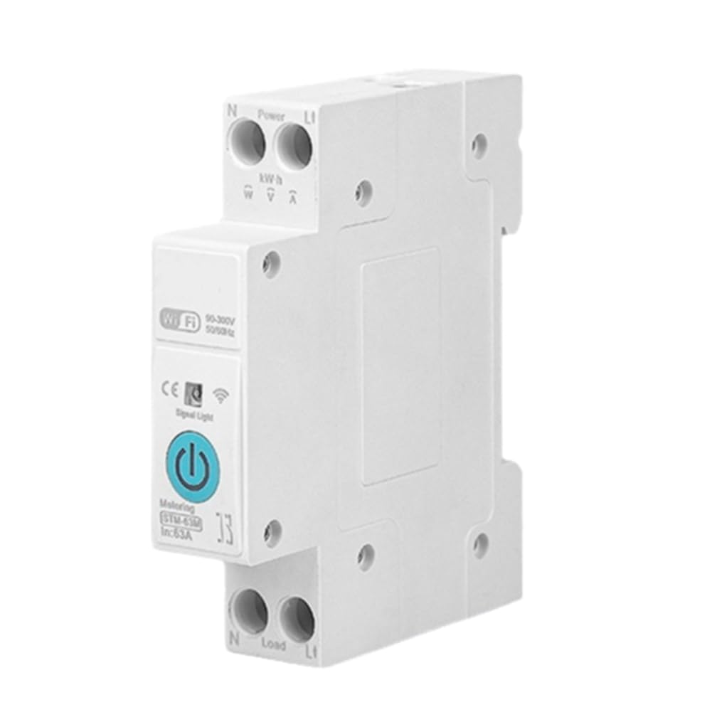 UDSKNV[KSL TUYA WiFi Smart Switch Meter 63A 1P+ N Kwh Measurement Monitoring Function Circuit Breaker Timer Relay MCB