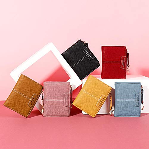 yotijar Bolsa de couro PU para moedas feminina pequena bolsa clutch, Azul