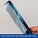 WAVEY Quality Hair Comb for Men and Women, Recycled Ocean Plastic, 7 Inches length perfect for home and travel, Wide and Fine Tooth for thick, thin, wavy, straight and curly hair styling - BLUE