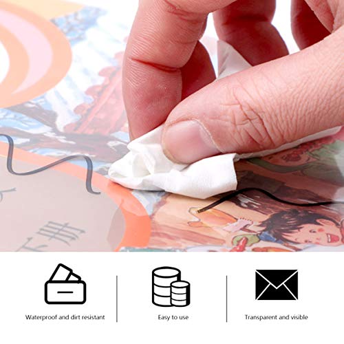 TOYANDONA 10 peças de plástico transparente capa de livro, protetor de livro de exercícios pegajoso,