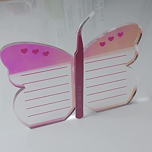 zalati Eyelash Display Holder False Eyelash Tray Eyelash Boards for Makeup Eye Lashes Display - Transparent Butterfly - Image 3