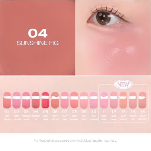 Image of PERIPERA SYRUPY TOK CHEEK Liquid Blush| Dewy Finish with Long-Lasting Hydration, Buildable & Blendable Color, Natural Glow for Cheeks, Safe for Sensitive Skin (04 SUNSHINE FIG, One Size)