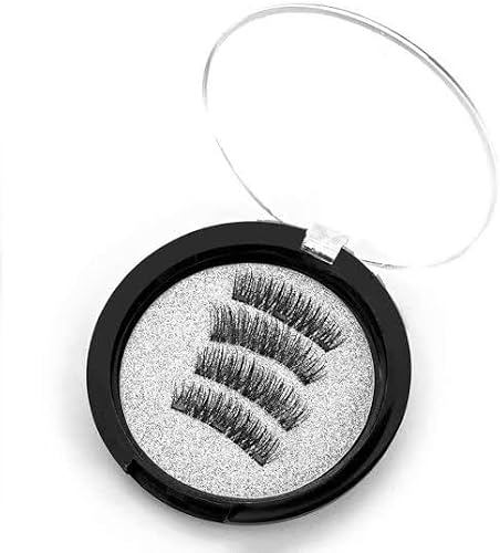 Reusable Magnetic Eyelashes with Round Case, 1pair