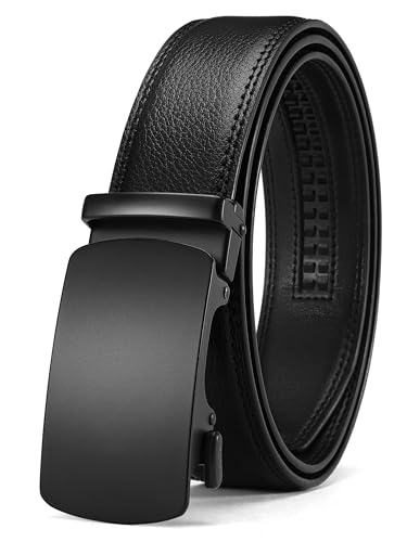 Image of CHAOREN Mens Belt Leather Ratchet Belt - Customizable Fit, Effortless Style (35mm)