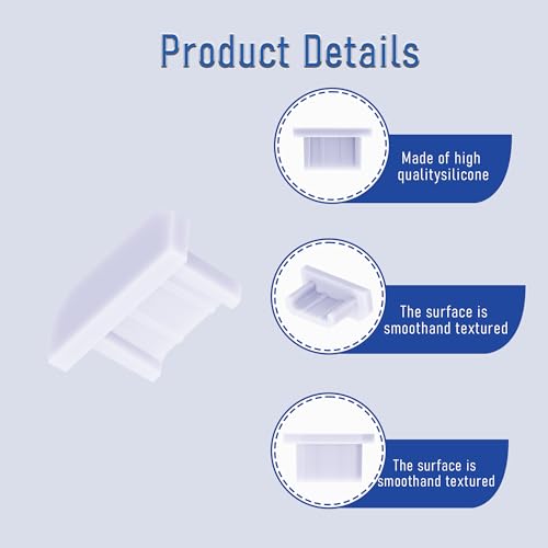 Image of 5 PCS Micro USB Port Anti-dust Plugs, Silicone Covers Caps Stoppers, Port Protector for PC Laptop Notebook Computers, Other Devices, 0.26 x 0.09 (LxW)