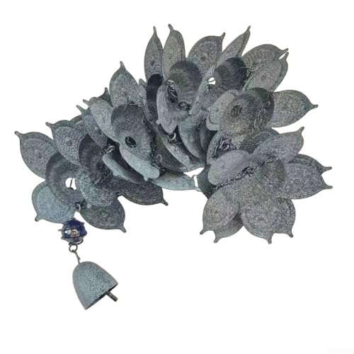 Lastdaytime Cadena de lluvia de metal decorativa de 164 cm para control de flujo de agua en el techo, jardín, patio y patio