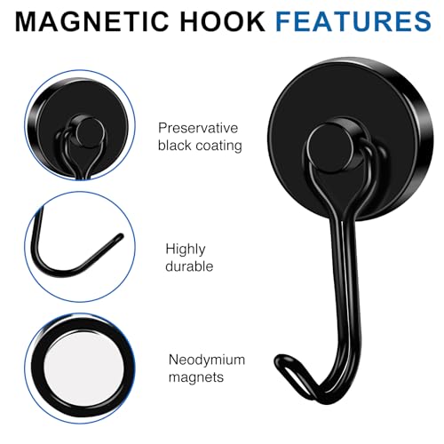 image for LOVIMAG Garage Storage Hooks 6 Pcs Magnetic 2025 Cruise Cabins Essenti