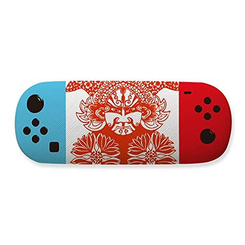 Étui de rangement pour lunettes de jeu au design créatif tête rouge et coque solide
