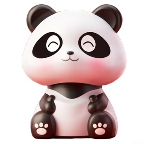 Rehoetom Figura de panda con la cabeza alimentada por energía solar para salpicadero de coche o decoración de escritorio con simbolismo de buena suerte y material ABS (D)