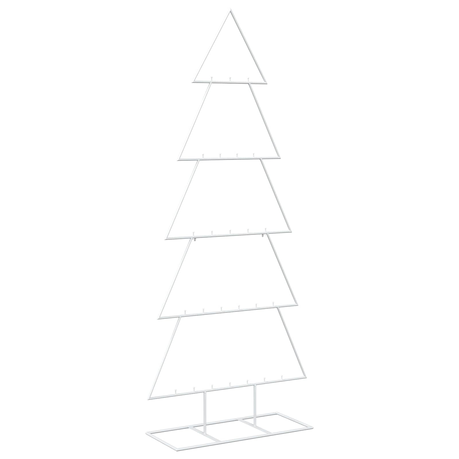 Metall-Weihnachtsbaum mit Ständer aus Stahl, Weiß, 65 x 65 x 150 cm