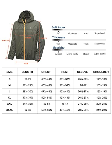 Little Donkey Andy Men's Lightweight Packable Sun Protection Jacket Quick Dry Full Zip Hooded Windbreaker For Hiking Running Travel Golf Army Green Xl #TOP5