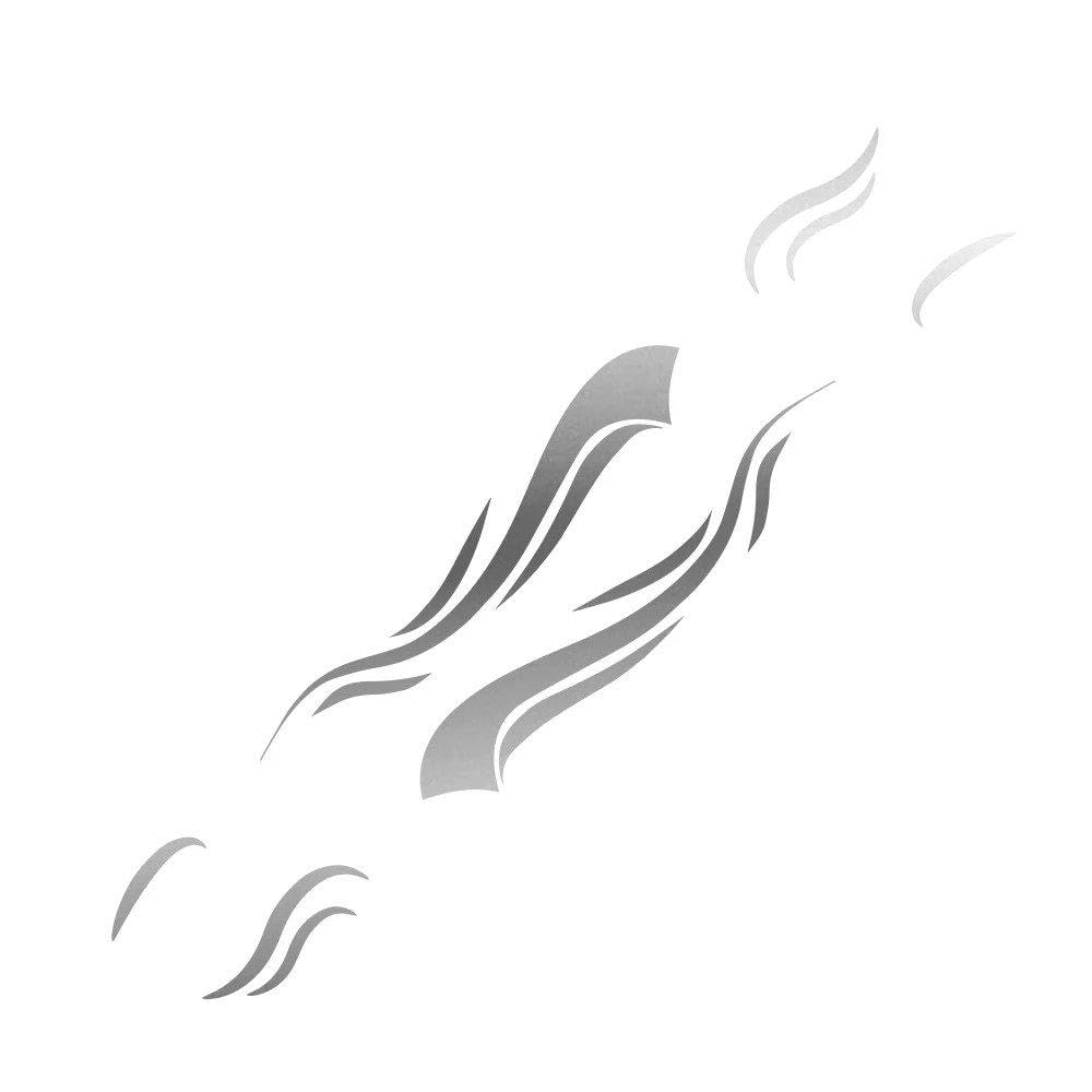 Auto Accessory Motorhome Stripes Vinyl Stickers for Camper Van Horsebox Caravan RV Car Tuning Accessories Decoration Decals(Matt Silver,336.5x54.5cm)
