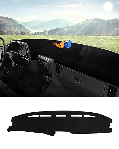 Image of Autorder Dashboard Cover Mat for 1987 1988 1989 1990 1991 Ford F150 F250 F350 Bronco Accessories Dash Cover Dash Mat Glare UV Rays Dashboard Protector