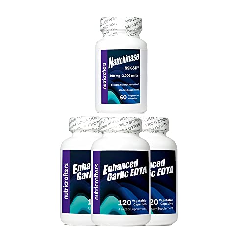3 Bottles Enhanced Garlic Edta With A Free Bottle Of Nattokinase #TOP14