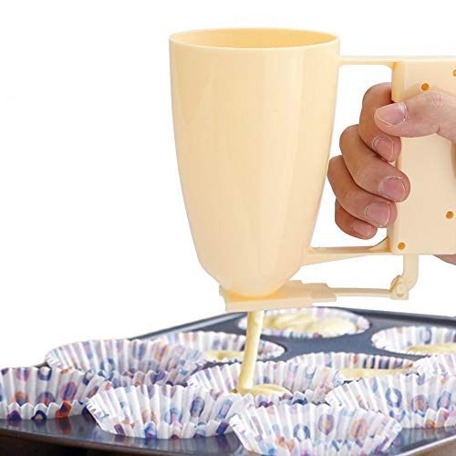Batter Dispenser, Pancake Batter Dispenser,Handheld Pancake Cupcake Batter Dispenser,Batter Mixer Funnel Kitchen Cooking Tool for Pancakes,Cupcake,Waffle, Muffin Mix,Crepe,Cake