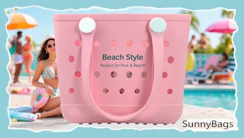 Small Rubber Beach Bags, Waterproof Travel Bags Washable Tote Portable Open Handbag for Beach,Pool, Outdoor, Sport Travel3