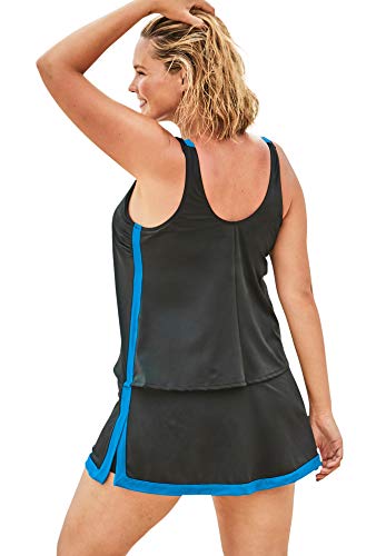 Swim 365 Women's Plus Size 2-Piece Swim Skirtini Set3