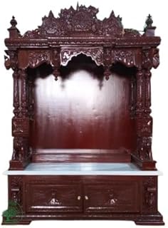 Blackperlcrafts by Designer Temple Pooja mandir, Home Temple,Carved Temple Pooja Ghar,Indian Temple, Temple for Worship,Religious Temple (55'' x 36'' x14'' inch)